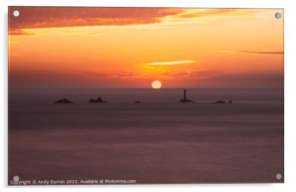 Land's End Sunset Acrylic by Andy Durnin