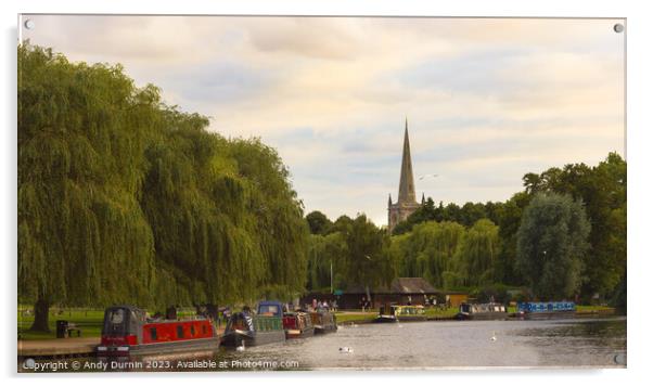 River Avon at Stratford Upon Avon Acrylic by Andy Durnin