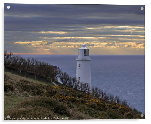 Trevose Head Lighthouse Acrylic by Andy Durnin