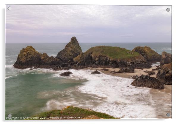 Kynance Cove Acrylic by Andy Durnin