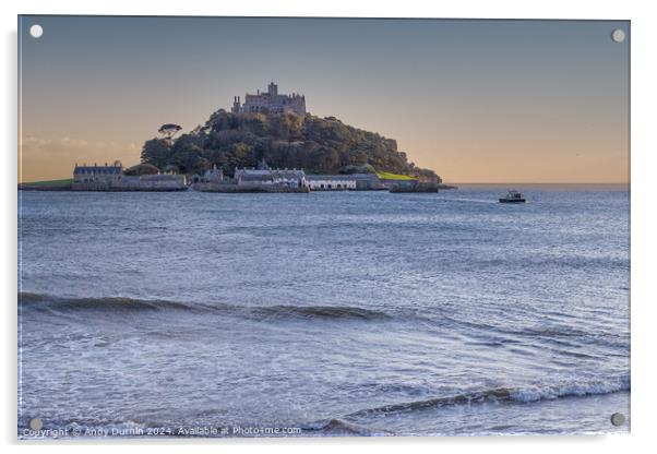 St Michael's Mount Water Taxi Acrylic by Andy Durnin
