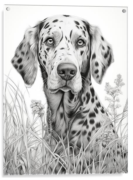 American Leopard Hound Acrylic by K9 Art