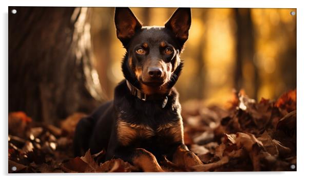 Australian Kelpie Acrylic by K9 Art