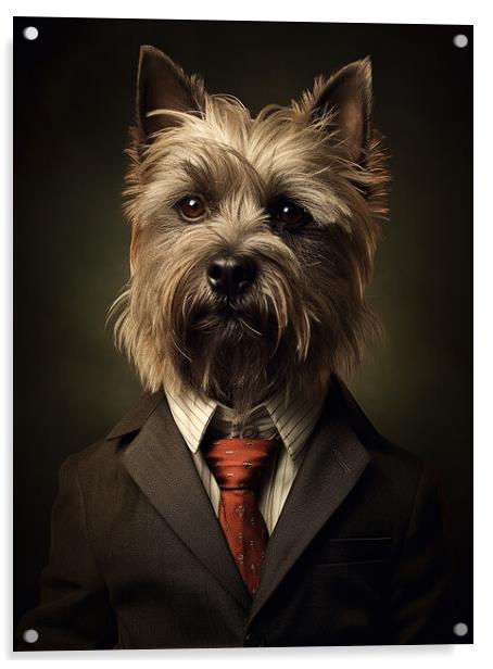 Cairn Terrier Acrylic by K9 Art