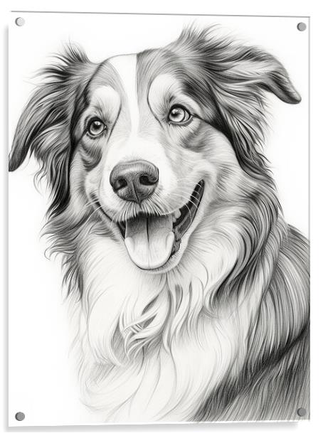 Central Asian Shepherd Dog Pencil Drawing Acrylic by K9 Art
