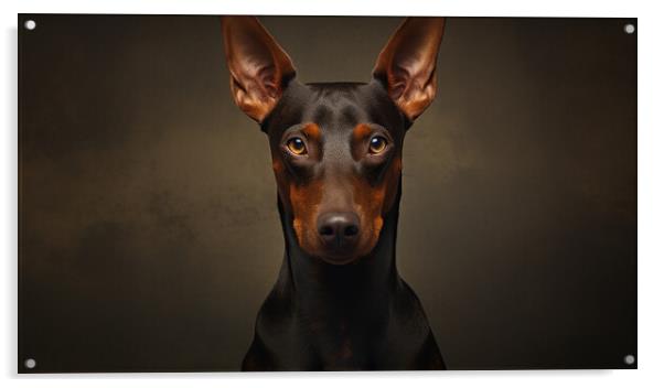 German Pinscher Acrylic by K9 Art