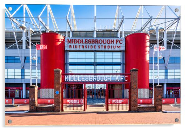 Riverside Stadium Gates: Middlesbrough FC Acrylic by STADIA 