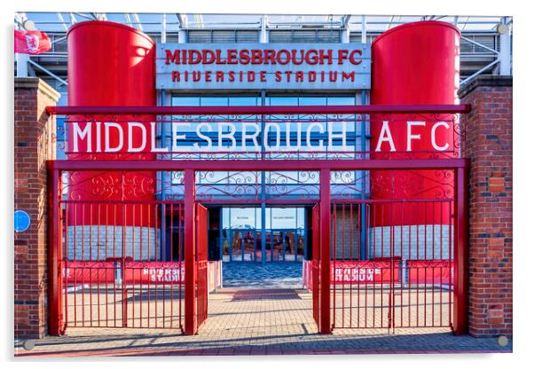 Riverside Stadium Gates: Middlesbrough FC Acrylic by STADIA 