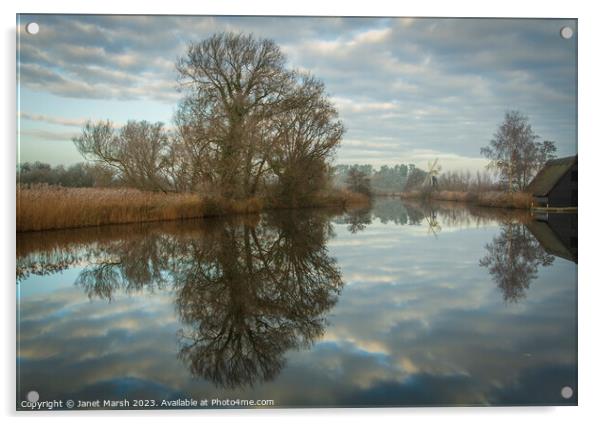 Last of the mist Acrylic by Janet Marsh  Photography