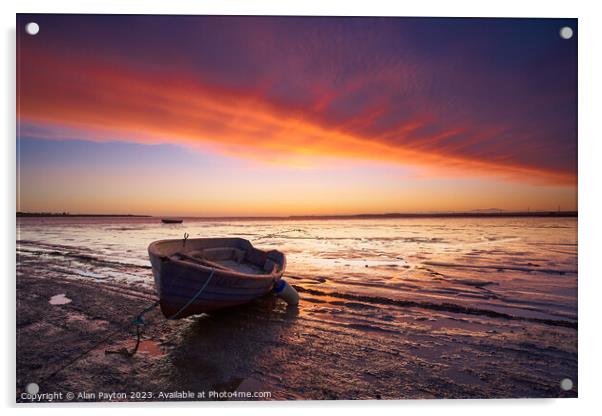 Sunrise at Swale Estuary Acrylic by Alan Payton