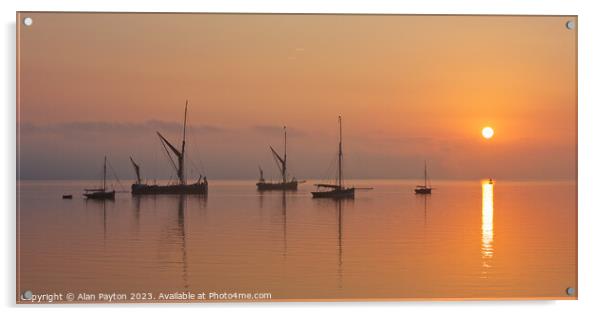 Barges, Smacks and Yawls at sunrise Acrylic by Alan Payton