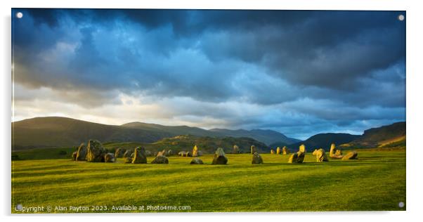 Castlerigg stone circle sunrise Acrylic by Alan Payton