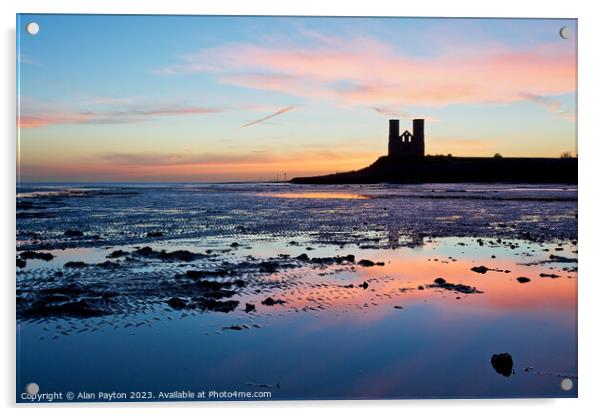 March Dawn at Reculver towers Acrylic by Alan Payton