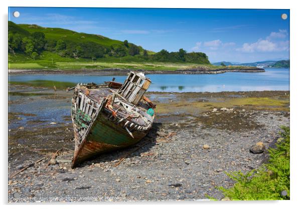 Fishing boat Wreck, Isle of Kerrera 2 Acrylic by Alan Payton