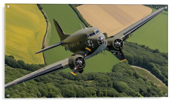 Douglas C-47A Skytrain W7 Acrylic by Airborne Images