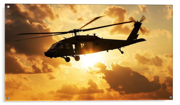 Sikorsky UH-60 Black Hawk Acrylic by Airborne Images