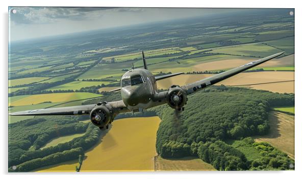 Douglas C-47A Skytrain W7 Acrylic by Airborne Images
