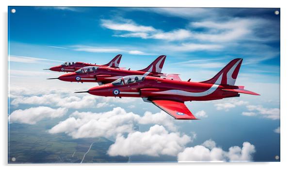 RAF Red Arrows Acrylic by Airborne Images