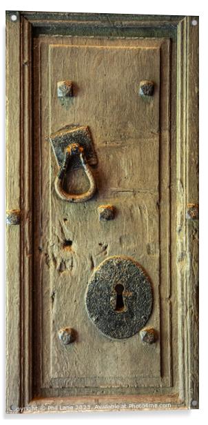 Jacobean Door Panel Acrylic by Phil Lane