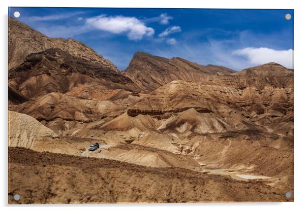 The Negev mountain desert view Acrylic by Olga Peddi
