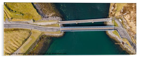 Bridge over the Atlantic, Isle of Lewis, Scotland Acrylic by Bradley Taylor