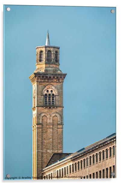 Tower of New Mill, Saltaire in West Yorkshire Acrylic by Bradley Taylor