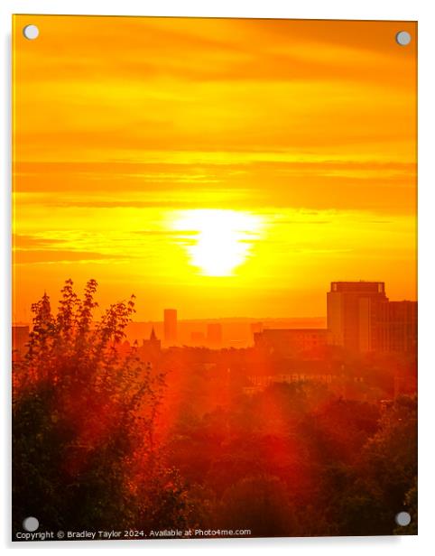 London sunrise view from Parliament Hill, Hampstea Acrylic by Bradley Taylor