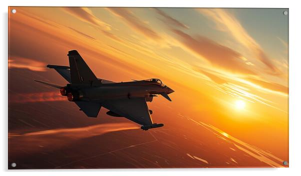 Eurofighter Typhoon ~ Into the Sunset Acrylic by T2 