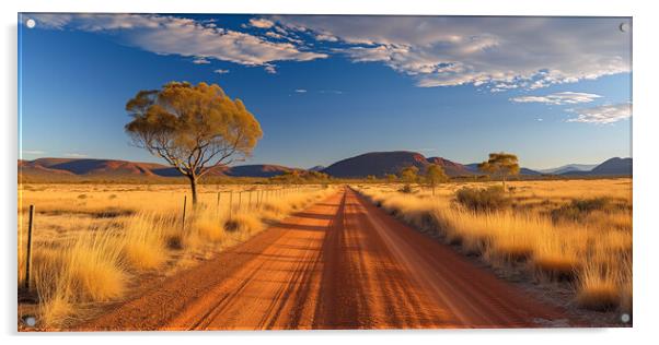 Australian Outback red dirt Road Acrylic by T2 