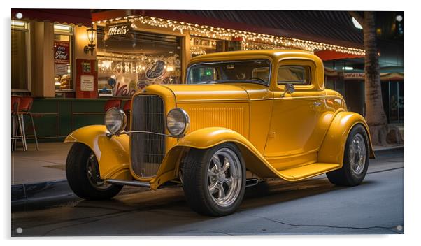 1932 Ford Coupe Hot Rod Acrylic by T2 