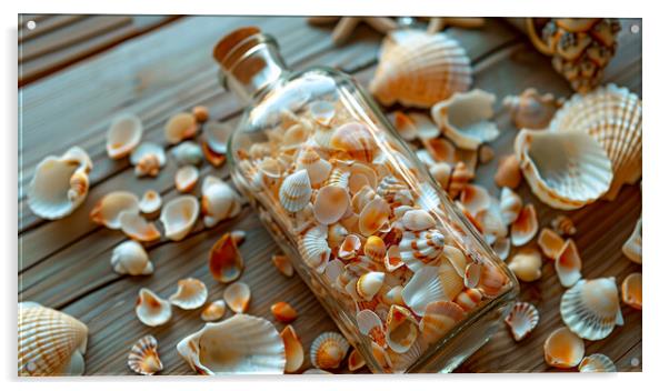 Seashells in a Bottle Acrylic by T2 