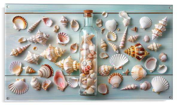 Seashells in a Bottle Acrylic by T2 