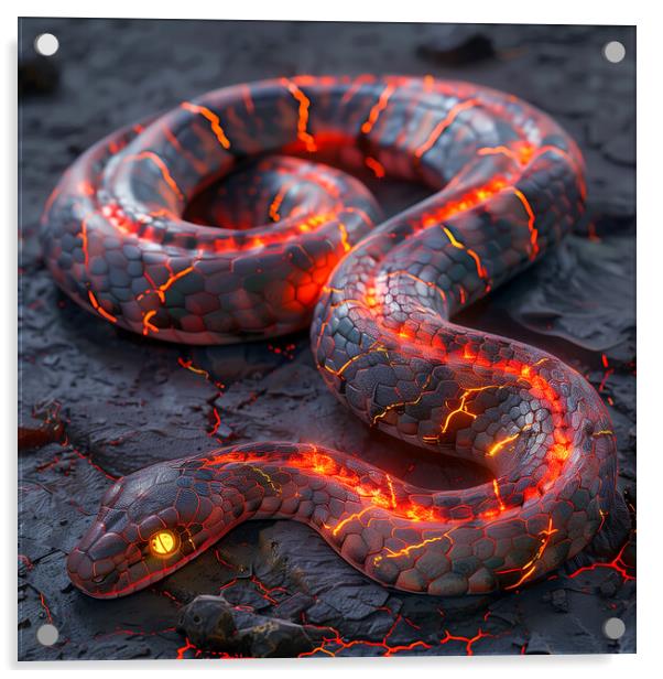 Icelandic Lava Snake Acrylic by T2 