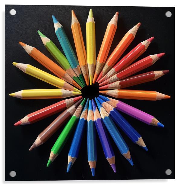 Coloured Pencil Art Acrylic by T2 