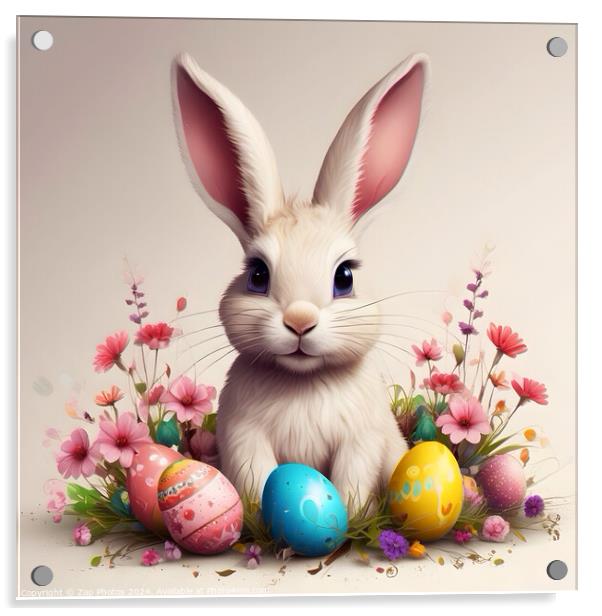 Easter Bunny Acrylic by Zap Photos