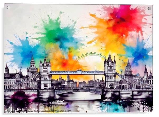 London Acrylic by Zap Photos