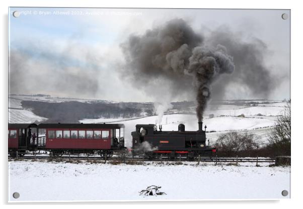 The Santa Special or Polar Express on the Tanfield Railway Acrylic by Bryan Attewell