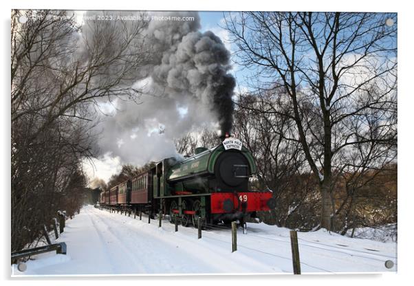 Tanfield Railway Polar Express Acrylic by Bryan Attewell