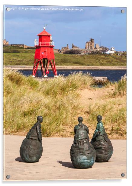 Conversation Piece South Shields Acrylic by Bryan Attewell