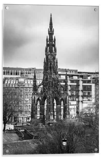 Scott Monument Edinburgh Acrylic by Jack Biggadike