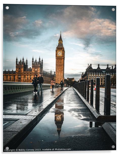 Westminster reflections Acrylic by Bobby Conway