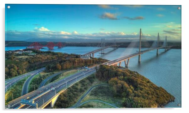 Forth rail bridges took with the mavic mini2 Acrylic by John Hulland
