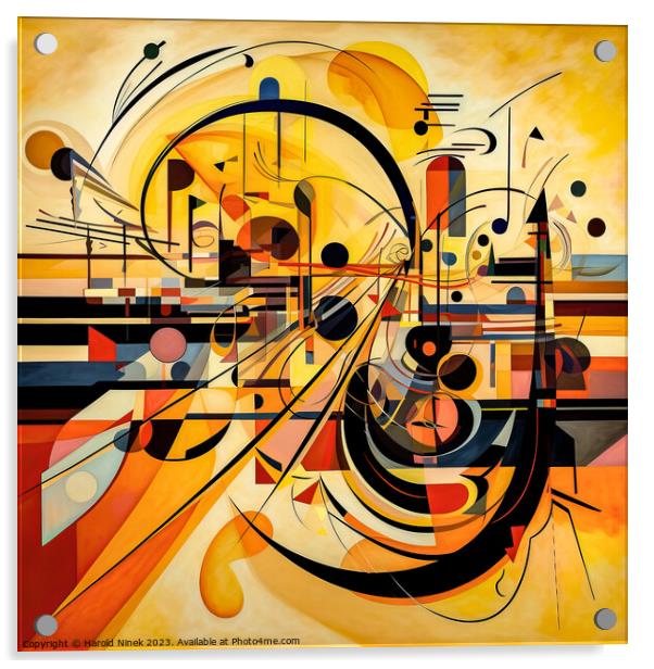 Yellow Symphony Acrylic by Harold Ninek