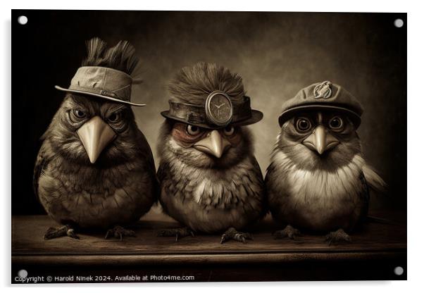Angry Birds Acrylic by Harold Ninek
