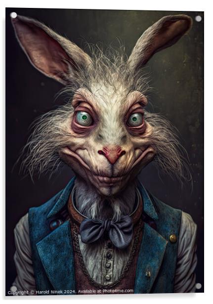 March Hare Acrylic by Harold Ninek