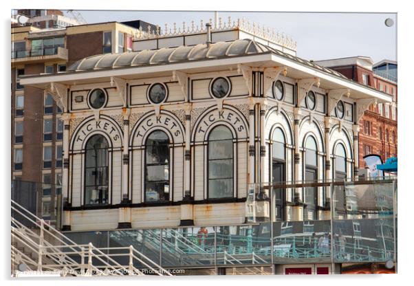 The Old Pier Ticket Office Acrylic by Tony Davis