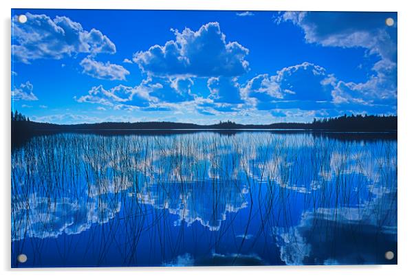 Beautiful Lake Acrylic by Dave Reede