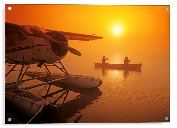 Morning Canoe Acrylic by Dave Reede