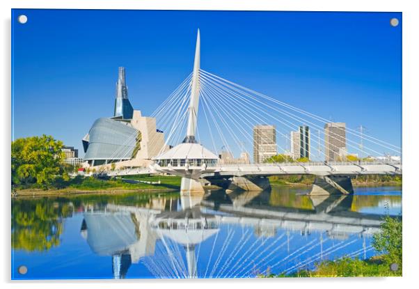 Winnipeg Skyline Acrylic by Dave Reede