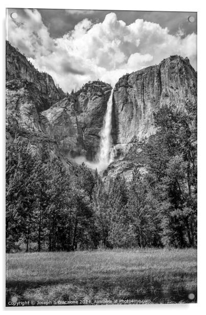 The Majestic Upper Yosemite Falls Acrylic by Joseph S Giacalone
